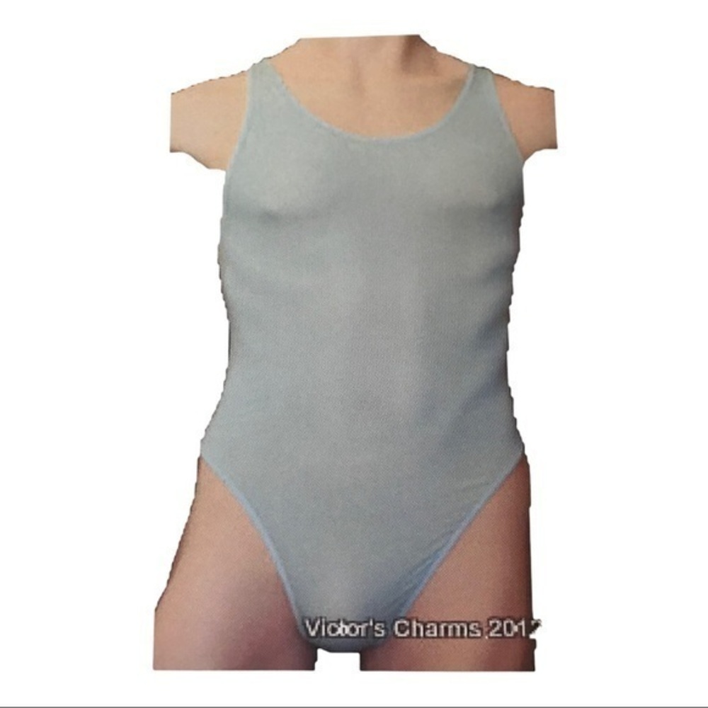 New. Victor’s Charms soft blue stretchable onesies